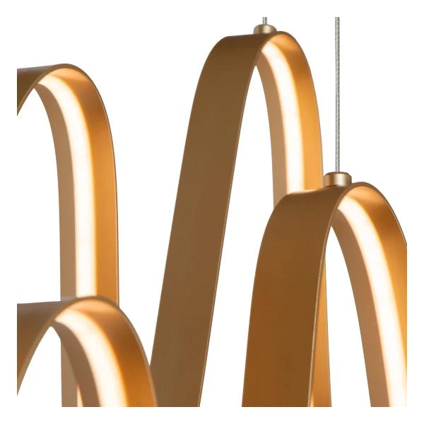 Lucide Premium LAMBADA - Lámpara colgante - LED Regul. - 2x55W 2700K/3200K - Oro mate / Latón - detalle 2